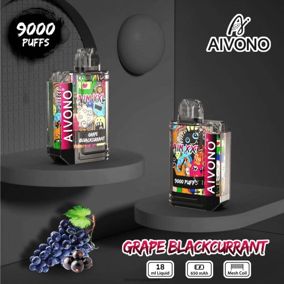 rypäle mustaherukka Aivono AIM XXL 9000 suutarra läpinäkyvä V6D0ZD56 | Aivono Vape Suomi